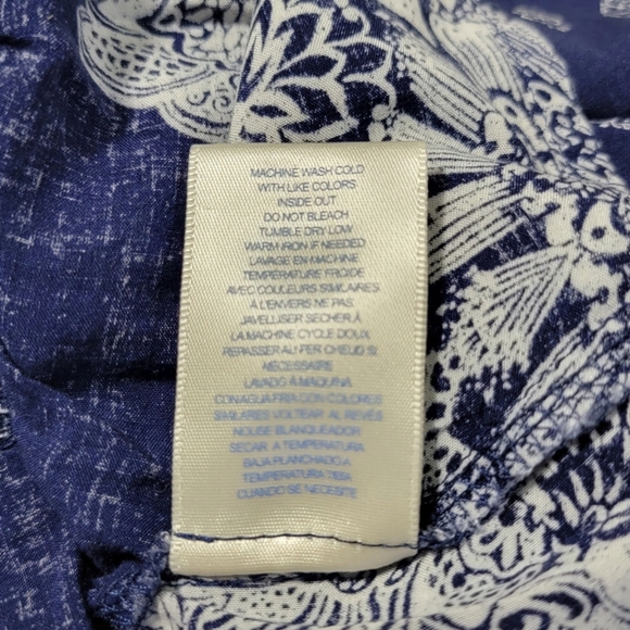 Wild Blue Sadie Robertson Blouse Boho Top Tunic Blue Rayon Size Medium - Picture 10 of 10